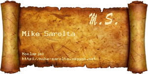 Mike Sarolta névjegykártya