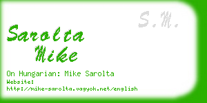 sarolta mike business card